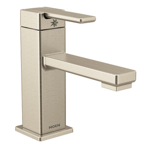 Moen S6710BN 90 Degree Single Hole Modern Bathroom Sink Fauc