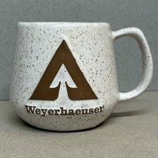 Vintage Weyerhaeuser Speckled Clay Stoneware Coffee Mug Cup 12 oz