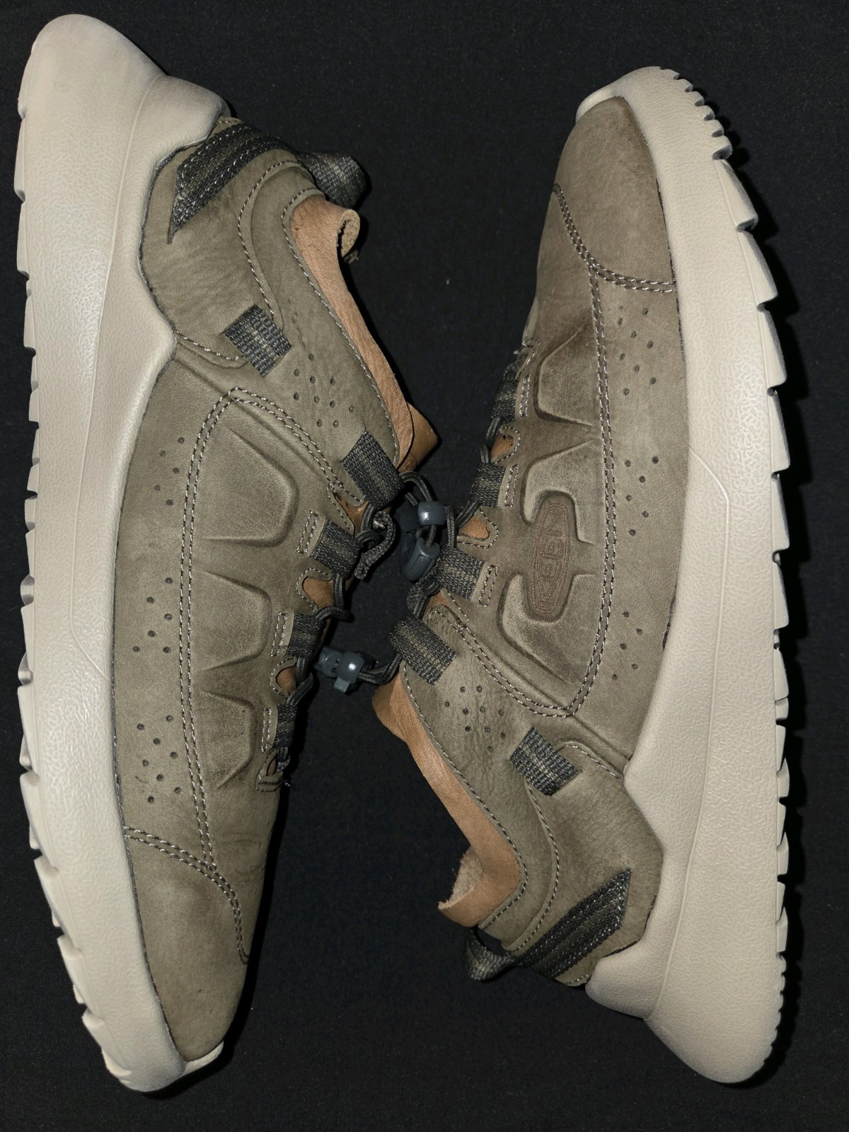 Scarpe Keen Highland uomo 9 sneakers da trekking in pelle verde stringate outdoor