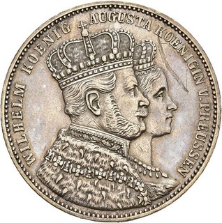Künker: Preussen Wilhelm I. 1 Taler 1861 A Vereinstaler Krönungstaler Silber