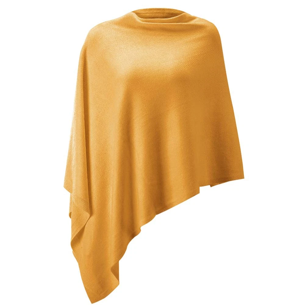 Women Ponchos Sweater Versatile Lightweight Solid Knitted Shawl Wrap Scarf Ca...