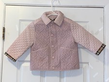 Burberry Jacket Nova Plaid Check Diamond Quilted Pink 4Y Jacket