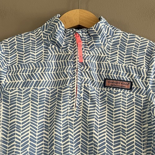 Vineyard Vines Girls Chevron Geo Performance Shep Shirt Beach Vacation Sz XS 5-6 - Picture 3 of 10