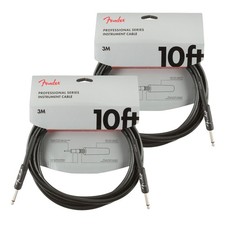 Fender Professional Series 10-Foot Instrument Cable, Straight-Straight, Black -