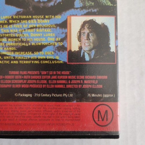 DON'T GO IN THE HOUSE VHS 1979 Horror Thriller Turbine Films Inc Dan Grimaldi - Bild 9 von 12