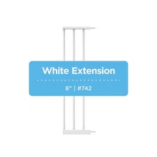 Perma Child Safety White 8" Pressure Mounted Baby Gate Extension