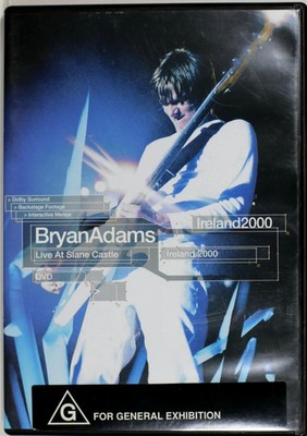 Bryan Adams - Live at Slane Castle Ireland 2000 (Region -All) DVD  VERY GOOD
