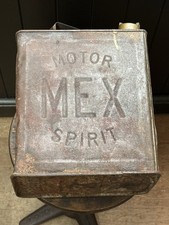 Antique Motor Mex Spirit Petrol Can In Original As Found Condition
