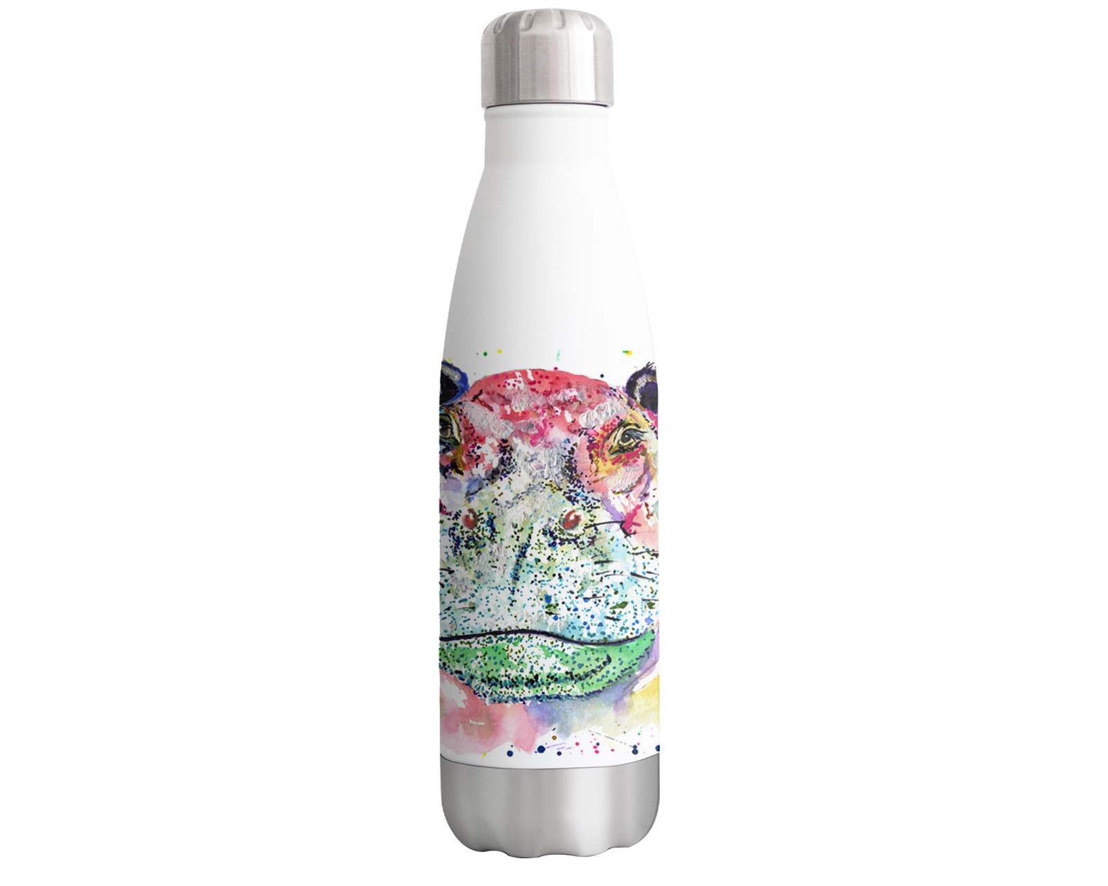 Hippopotamus Hippo wild Animals Bottle double Wall Stainless steel 500ml