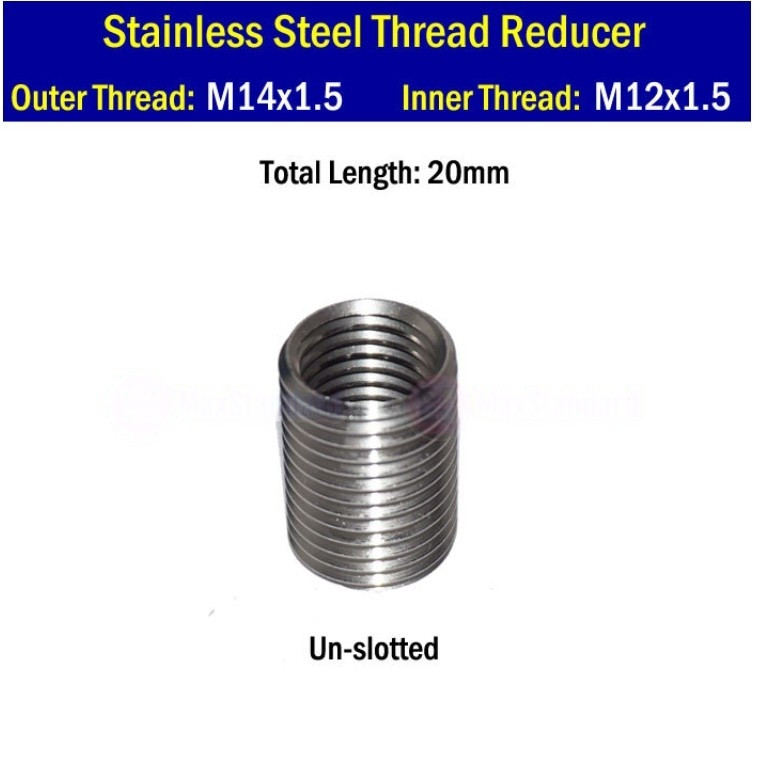 M14 x1.0 x1.25 x1.5 Male M12 x1 x1.25 x1.5 Female Thread Inserts Adapter Reducer