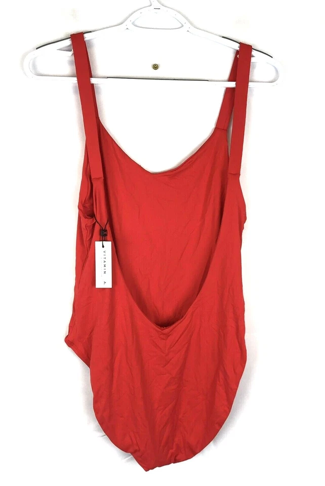 Traje de baño de una pieza rojo espalda baja Vitamin A para mujer talla 12 Foto 2 de 3