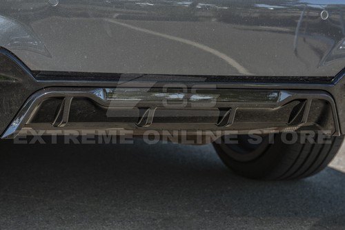For 19-Up BMW G20 330e 330i | M-Performance GLOSSY BLACK Rear Bumper Diffuser - Picture 7 of 11