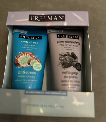 FREEMAN ANTI-STRESS CLAY MASK DEAD SEA PORE CLEANSING PEEL-OFF GEL VOLCANIC ASH