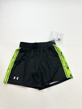 Under Armour Shorts Girls Medium Black Green Lacrosse Sample NWT