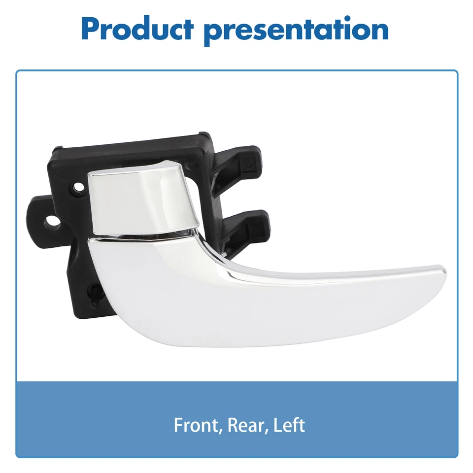 Door Handle For 02-07 Buick Rendezvous SUV Inner Front or Rear Driver LH Chrome Foto 2 de 4