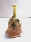 FENTON GLASS BURMESE URANIUM BELL NEW CENTURY COLLECTION BILL FENTON SIGNED