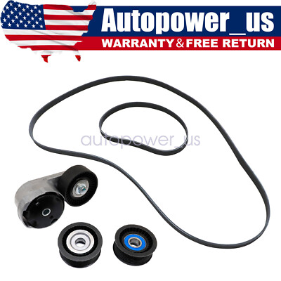 4Pcs NEW Drive Belt Replacement Kit Fit Maserati Ghibli Levante Quattroporte US