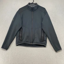 Arc'Teryx Jacket Womens Large Fleece Zip Up Washed Black Pockets Stretch Gray*