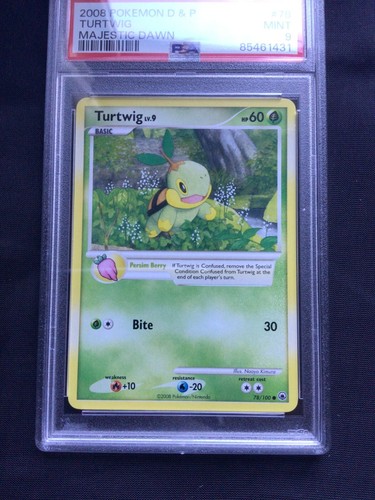 Pokemon Cards: Majestic Dawn Common: Turtwig 78/100 PSA 9 - Picture 2 of 6
