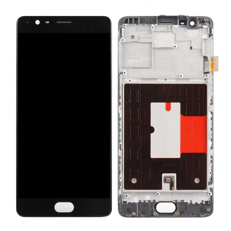 LCD Display+Touch Screen Digitizer W/ Frame For Oneplus 3 3T A3000 A3003 Black - Image 3 of 3