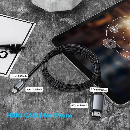 Adaptador Lightning a HDMI, Cable HDMI para Iphone a TV Compatible con iPhone - Imagen 7 de 7
