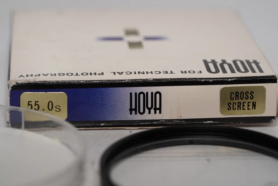Hoya 55 mm CS (Cross Screen) Screw-In Filter with Case Made in Japan (K-72) - Image 2 of 2