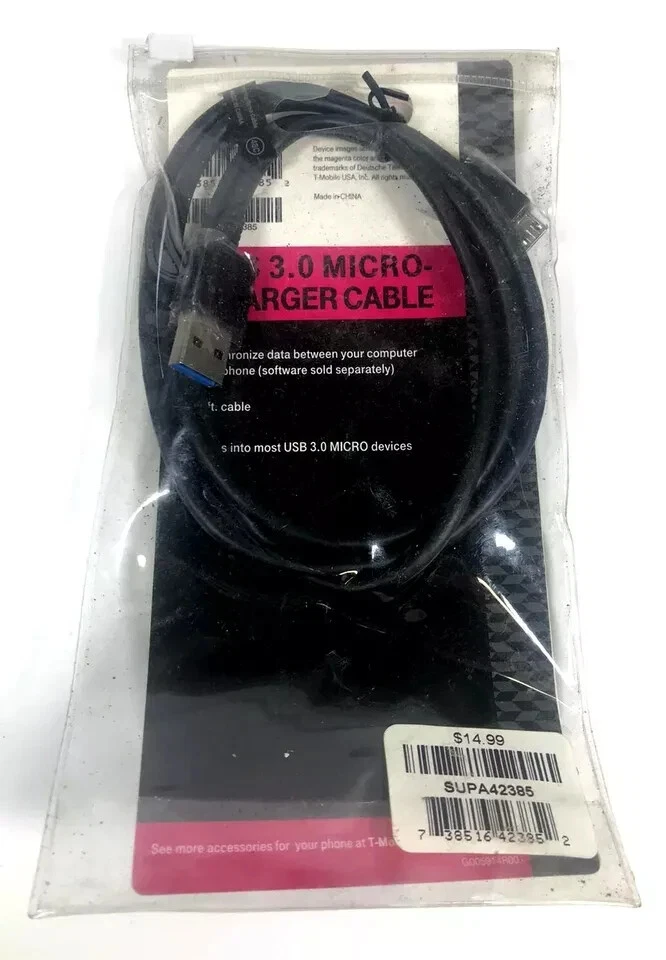 Cable Microcargador Universal USB 3.0 T-Mobile (SUPA42385) Foto 3 de 4
