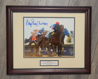 Runhappy 2015 BC Sprint 8x10 Photo Matted/Framed Signed Edgar Prado