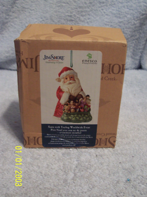 Jim Shore Santa Claus With Toybag Ornament New In Box (Box Is