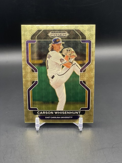 2022 Panini Prizm Draft Carson Whisenhunt # 1/1 Gold Vinyl Card #PDP66 Giants