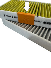 Tesla Model 3, Y Carbon Activated Cabin Filters with Moisture Eliminator Clip In