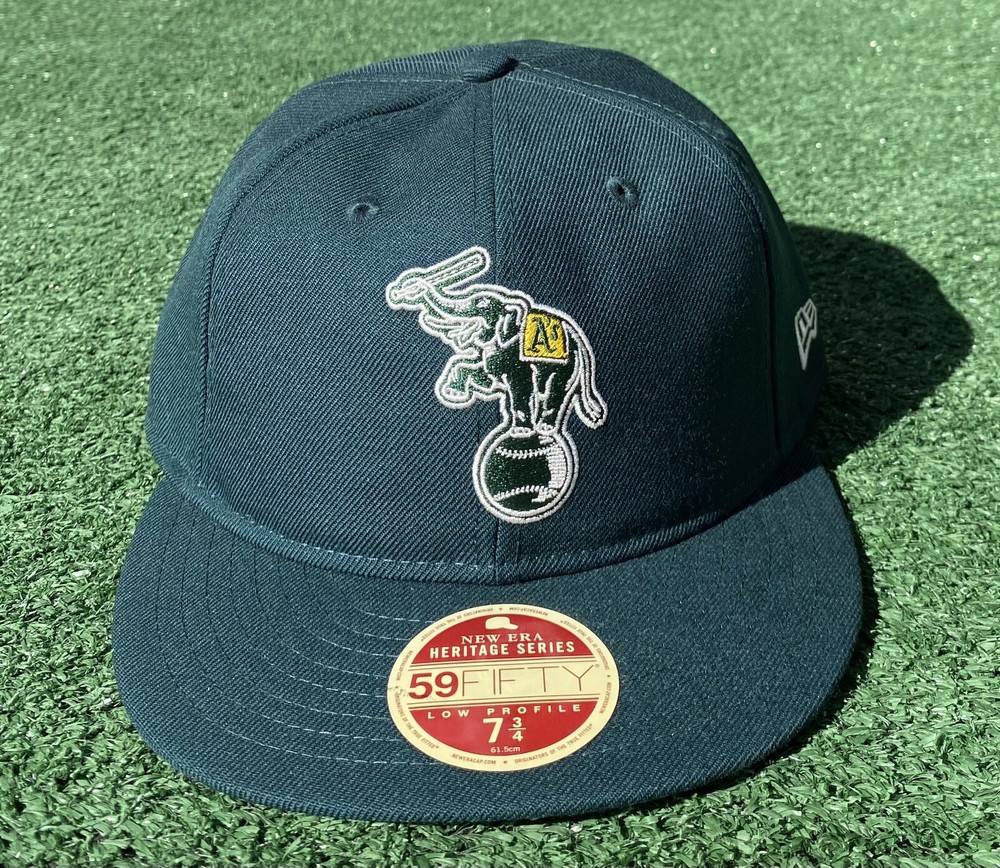 New Cooperstown Collection New Era Retro Oakland A's Wool Fitted Hat Men’s 7 3/4