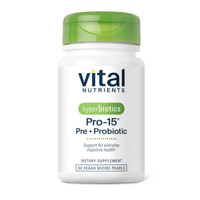 Vital Nutrients Pro-15 Pre + Probiotic | 15 Strains| Supports Occasional Cons...