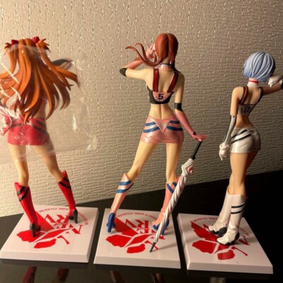 NO BOX] Evangelion Asuka & Mari & Rei Limited Edition Race Queen