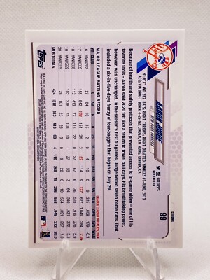 2021 Topps Chrome AARON JUDGE Refractor #99 New York Yankees | eBay