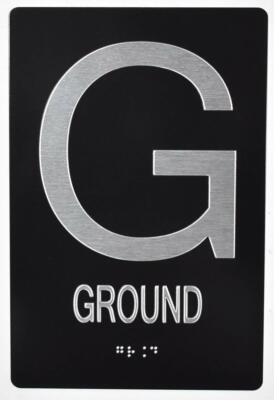 Ground Floor Sign. 6''x9'' Sign -( Black 6x9)-REF24-1027