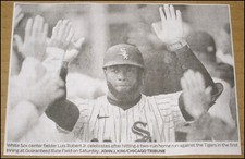 2024 Luis Robert Jr. Photo Newspaper Clipping Chicago White Sox 5.75