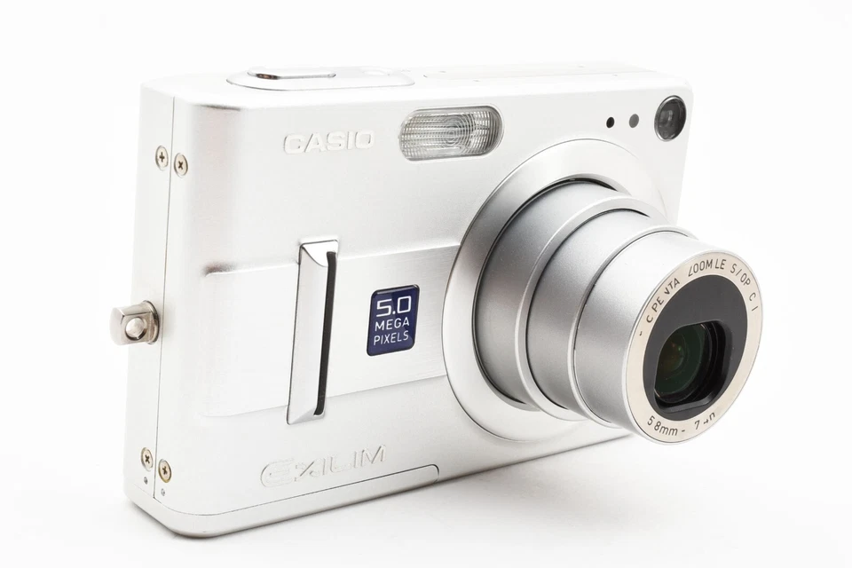 CASIO EXILIM ZOOM EX-Z55 Digital Camera 5.0MP Silver w/Case [Exc+++] Japan #B596 - Image 4 of 4