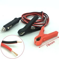 Car Cigarette Lighter To Alligator Clip Battery Copper Cable 1m/2m/3m/5m 18AWG