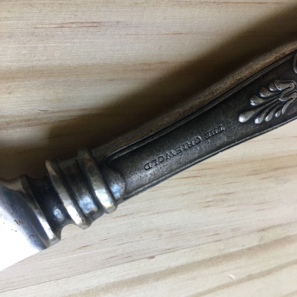 Vintage  VICTORIAN Style The Griswold Sterling Silver Dinner Knife 8.5"L - Image 2 of 4