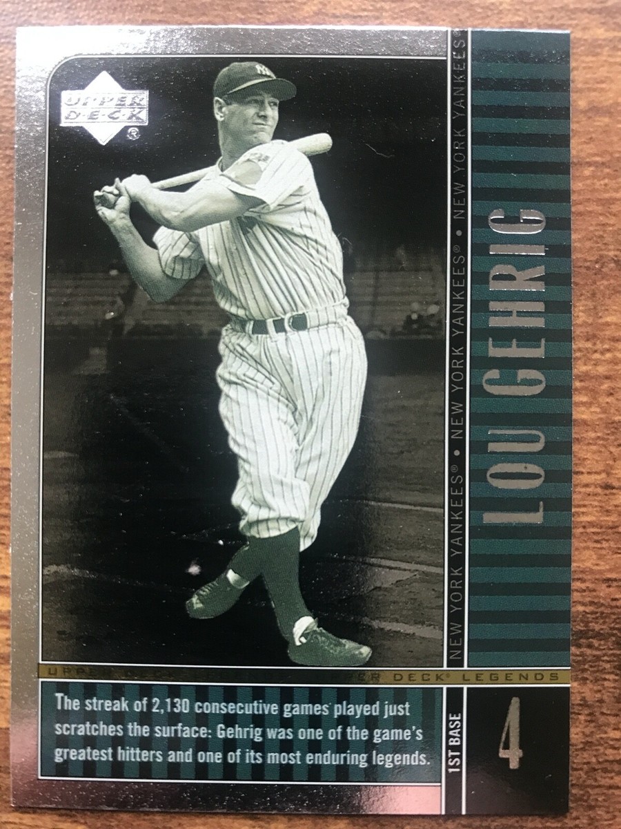 2000 Upper Deck Legends Baseball Card #86 Lou Gehrig New York