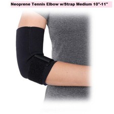 Neoprene Tennis Elbow w/Strap Medium 10"-11"