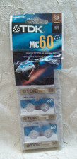 Vintage 1998 TDK MC-60 MC60 Microcassette Blank Cassette Tape 60 Minutes 3 Tapes