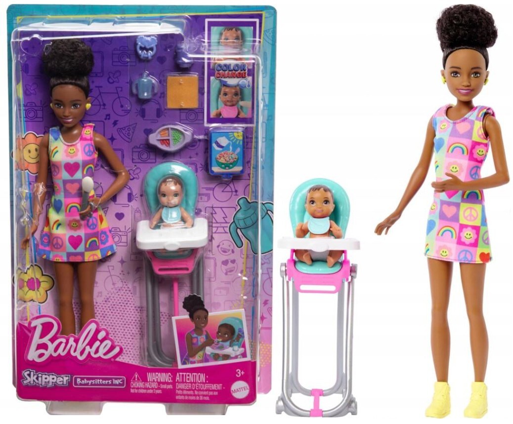 BARBIE SKIPPER BABYSITTERS DOLL CHAIR WITH BABY HTK34 Mattel | eBay