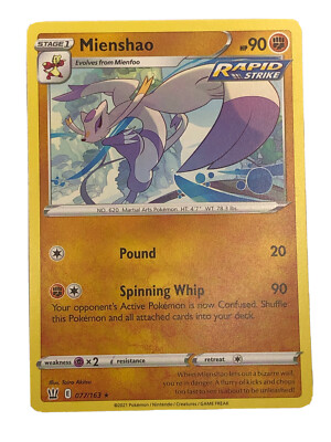 Mienshao 77/163 Battle Styles Regular Rare Pokemon Card Pokmon TCG 077/163  | eBay