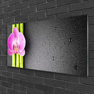 Tableau Sur Verre "Bambou" - Impression Moderne - Dimensions 100x50 Cm - Marque Tulup - Neuf