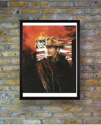 CLASSIC ''Borderline'' 1980 Unpublished Concept Film Art Poster A3 Framed Print