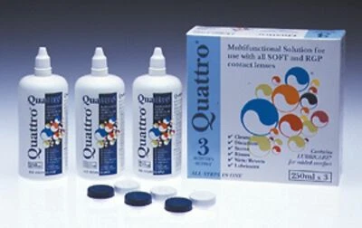 Quattro Multifunctional Contact Lens Solution 3 Month Pack Lubricare Abatron