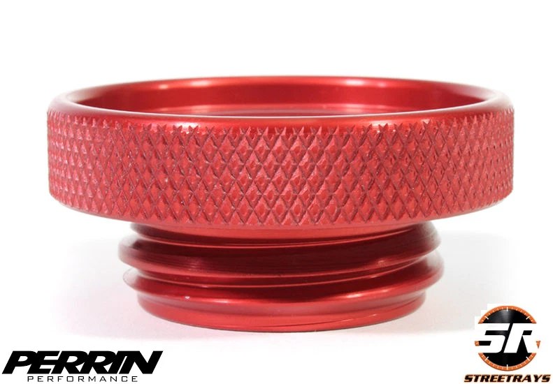 PERRIN PERFORMANCE OIL FILL CAP ROUND STYLE (RED) FOR SUBARU FRS BRZ WRX STI - Image 2 of 4