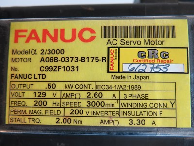 FANUC A06B-0373-B175 SERVO MOTOR | eBay